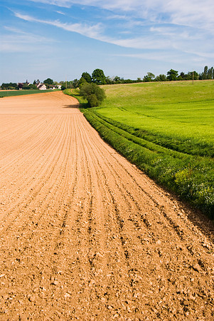 La campagne en rouge-vert-bleu