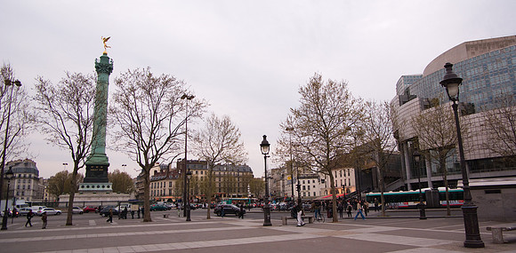 Bastille - La colonne de Juillet et l'Opéra